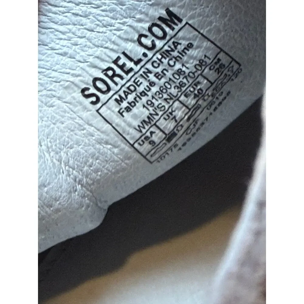 Sorel Gray Suede Peep‎ Toe Ankle Booties Block Heel Side Zip Women’s Size 9